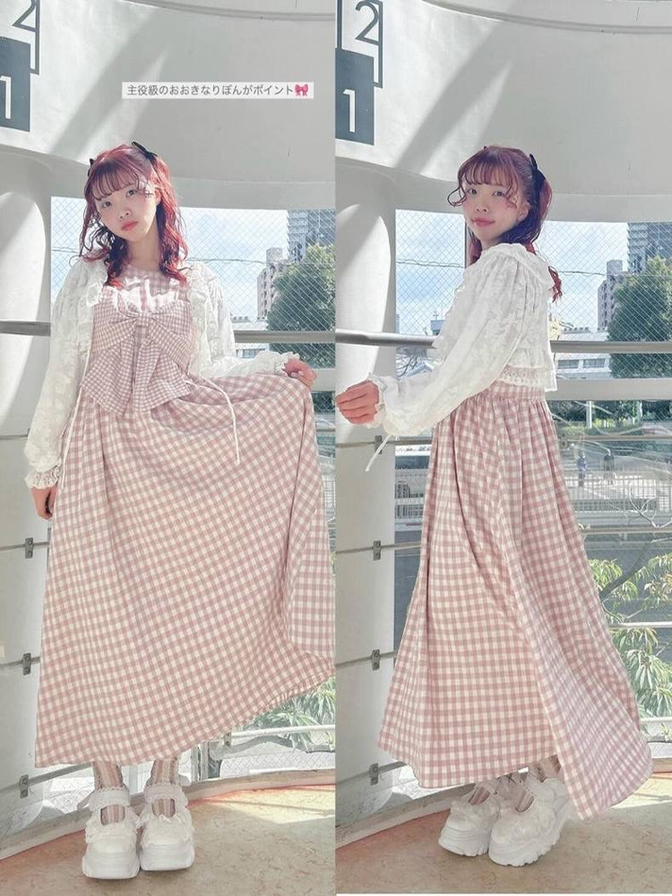 Vestido Xadrez com Laço Borbol - Popular Anime Merchandise avaliação e preço