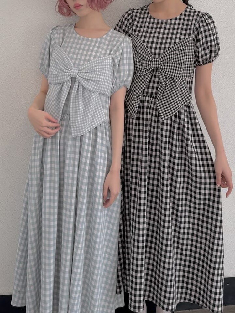 Vestido Xadrez com Laço Borbol - Popular Anime Merchandise avaliação e preço